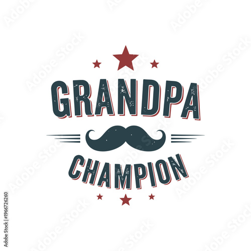 Grandpa champion star badge
