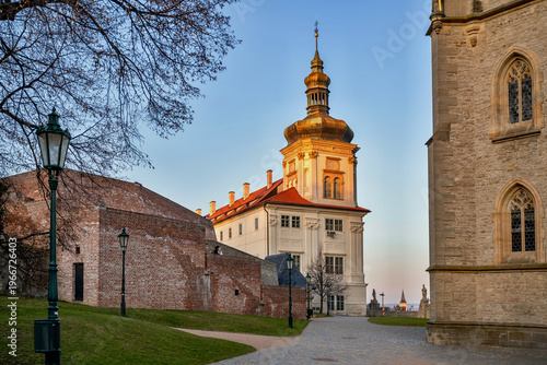 Wallpaper Mural In the middle Jesuit college with tower, on the right bastion, on the left part of Church of St. Barbara, Kutana Hora. Torontodigital.ca