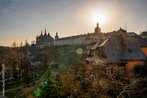 Wallpaper Mural Panorama of medieval centre on hill, Kutna Hora. Torontodigital.ca