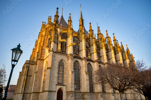 Wallpaper Mural Gothic cathedrale Church of st. Barbara (UNESCO) in sunset illumination.. Torontodigital.ca