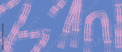 Εκτύπωση καμβά Abstract Blue and Pink Hand Drawn Paint Brush Strokes Texture Background