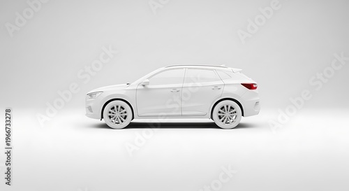Professional studio shot of a white SUV