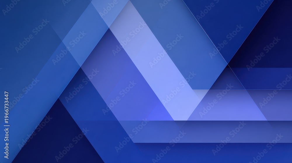 Fototapeta premium Digital abstract background featuring blue triangles and subtle depth