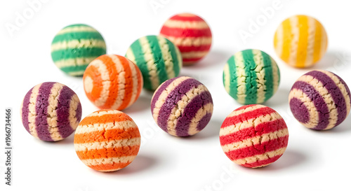 Colorful Easter eggs on white background festive spring decoration