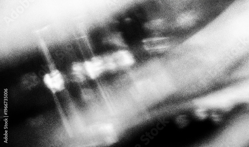 Photocopies of a black and white sheet of paper with a background or texture with grain and noise illustration