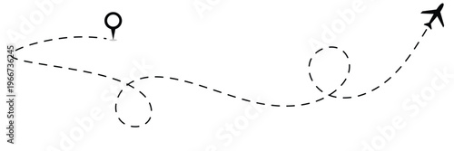 set of Route location icon, two-pin sign and dotted line. map path distance icon, pinpoint, map search, route, Route icon, two points with dotted path and location pin. 