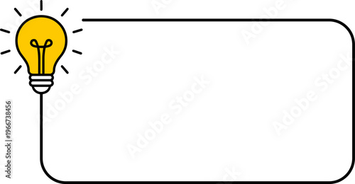 Did you know fun fact frame with a light bulb icon in a clean flat style, designed as an informative banner element to highlight interesting facts, educational notes, and engaging explanations in