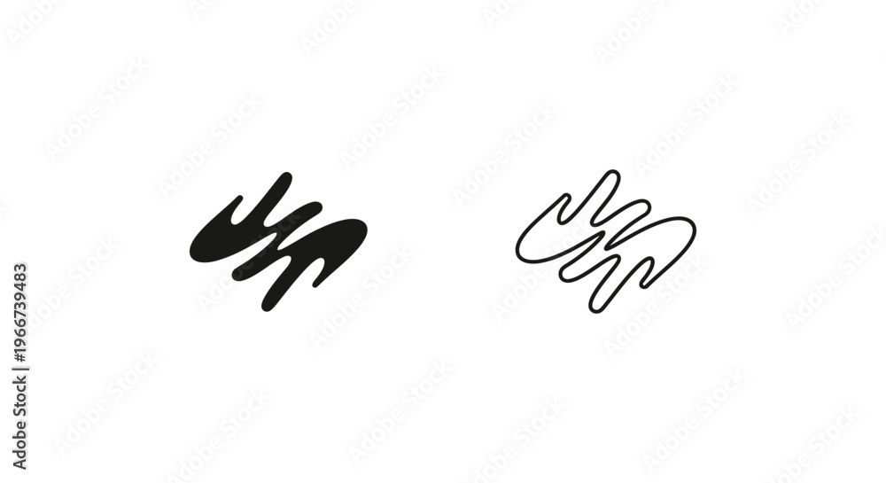 Fototapeta premium a black and a gray scribble on a white background Vector