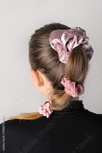 Woman with stylish hairdo a...