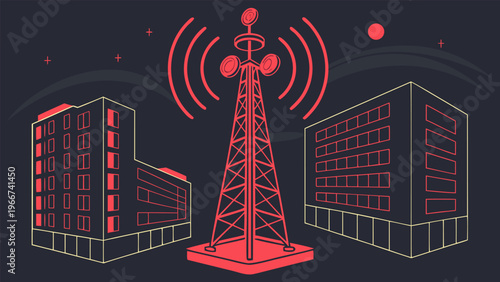 Cutting-edge radar scanning airspace for threats, ground-based system supporting missile defense and strategic security operations.