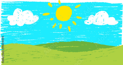 Photos Crayon Landscape