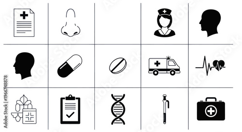 Medical Icons: Health, Science, and Care Symbols