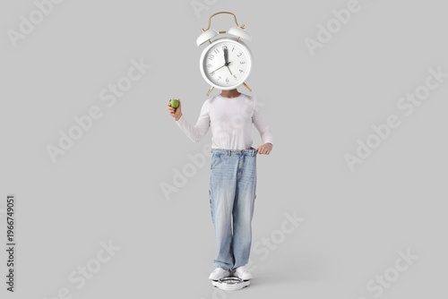 Man with clock instead of h...