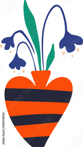 Naive Flowers in Vase