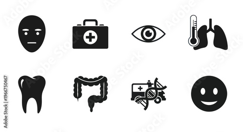 Medical Icons Set: Health, Science, and Medicine Symbols