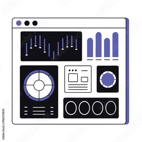 Liquid Glass Futuristic Control Panel Vector