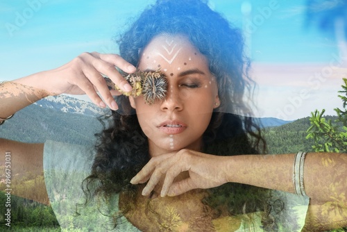 Double exposure of female A...
