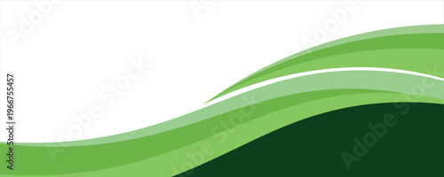 Abstract green banner background. Graphic design banner pattern background template with dynamic curve shapes