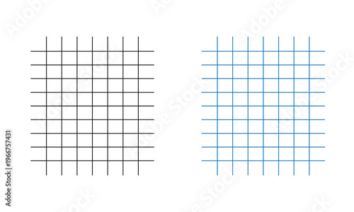 Horizontal grid square graph line page, mockup empty squared grid graph, paper grid square graph line texture of note book blank for note .Vector Illustration . EPS 10 .