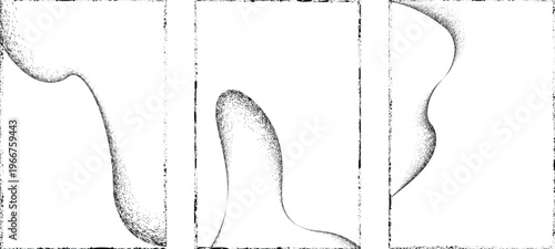 Abstract grain noise wave texture background with soft curved lines useful for posters, overlays. Minimal organic flow lines with subtle grainy texture. Fluid noised curves effect. Vector
