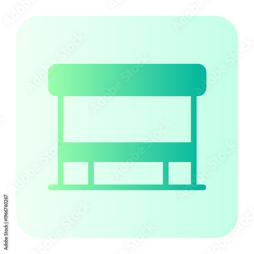 bus stop gradient icon