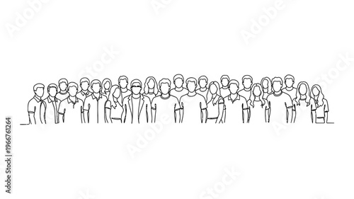 A diverse group of people standing together.