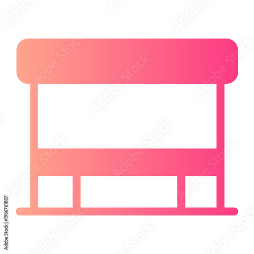 bus stop gradient icon