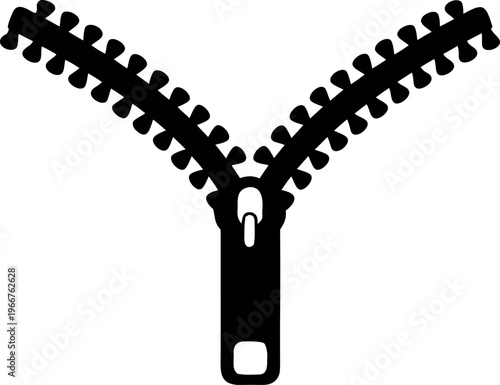 zipper silhouette vector, zipper black symbol, zipper icon