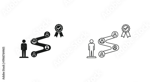 a man receiving a certificate and a medal Vector