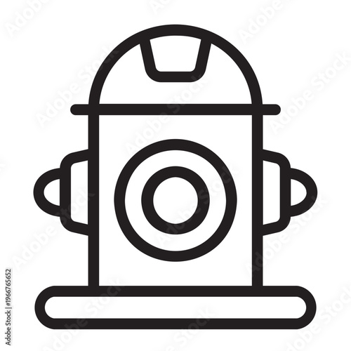 fire hydrant line icon
