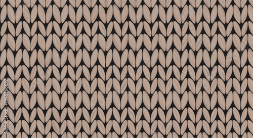 Seamless light beige knitted wool texture featuring a simple vertical V-shaped stitch pattern for a clean and cozy backdrop.