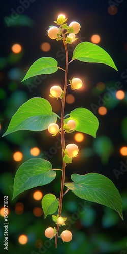 Pastel Green Platform Featuring Smooth Highlights and Subtle Glow with Botanic Blossom Design