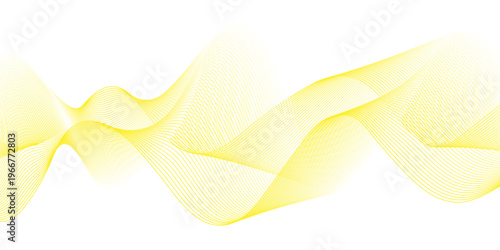 White paper Technology illustration gradient waves. Flow wave with line landscape. Modern music glowing wavy lines with technology connection concept. Abstract technology lines mesh background.