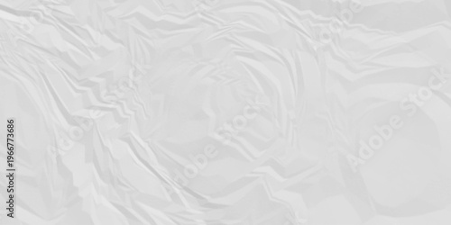 Paper texture background, Old paper background ripple soft white pattern wave crumple. Crushed and creased soft paper. Abstract wrinkle effect grunge and rough backdrop vintage page.