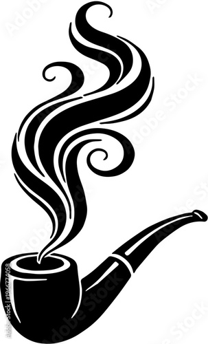 smoking pipe vector illustration 