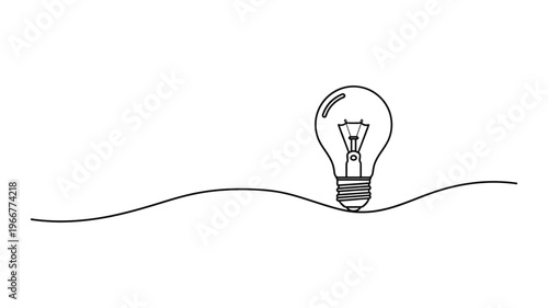 A simple line drawing of a lightbulb.