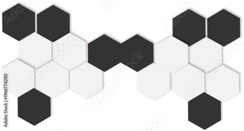Minimal Gray and White Hexagon Pattern Abstract Background for Modern Technology and Business Design.
