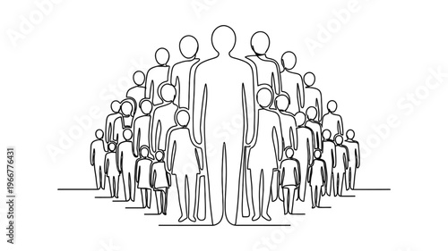 A large group of people standing together.