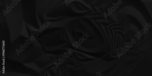 Dark black crumpled paper background. old paper wrinkle texture pattern. cardboard wrinkled arts craft and Seamless black crumpled paper.