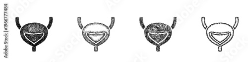 Sketch bladder icon design set