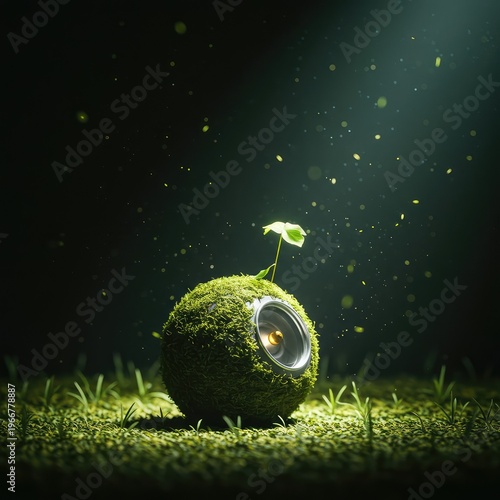 Abstract digital backdrop illustrating environmental conservation and sustainable resource management with bright, clean light effects ,sustainability ,digital ,ecology