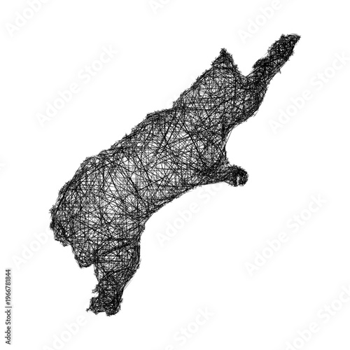 Sketch Canterbury outline map design
