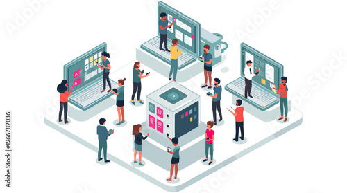 A modern office space with a calm and focused atmosphere, ideal for business and productivity.