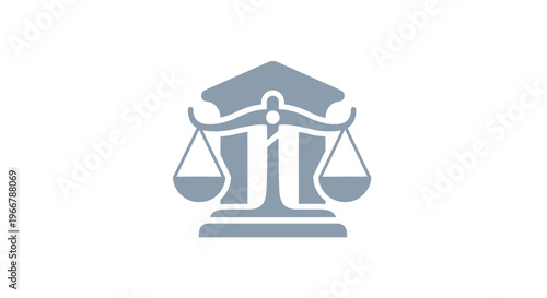 Justice Scales Icon Symbolizing Law and Legal System
