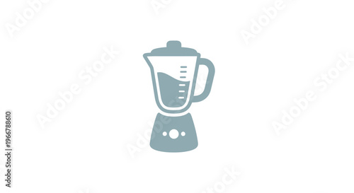 Simple blender icon on a white background. Kitchen appliance for smoothies and drinks.