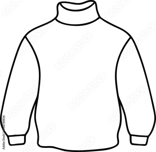 Classic mens or womens long sleeve turtleneck sweater offering comfortable warmth and sophisticated style