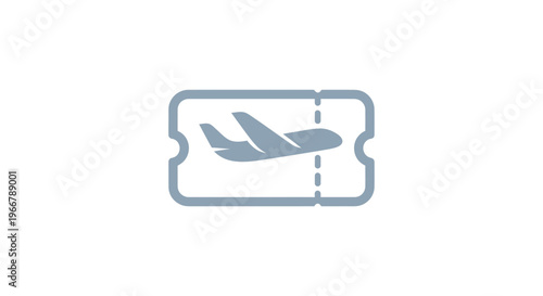Airplane Ticket Icon - Travel and Flight Booking Concept
