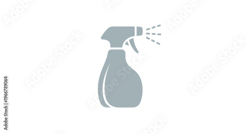 Spray bottle icon with droplets, cleaning and hygiene concept