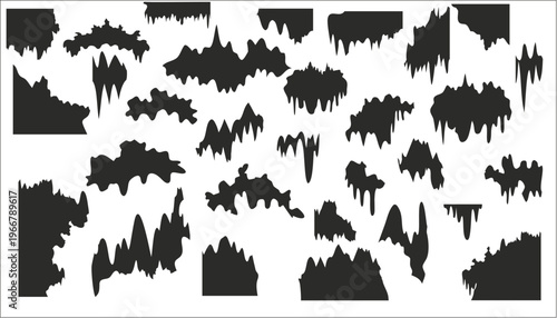  black dripping shapes 