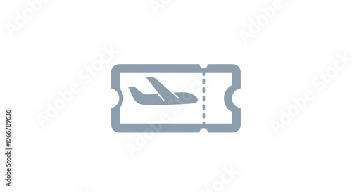 Airplane Ticket Icon: Travel Pass for Flight Booking and Boarding